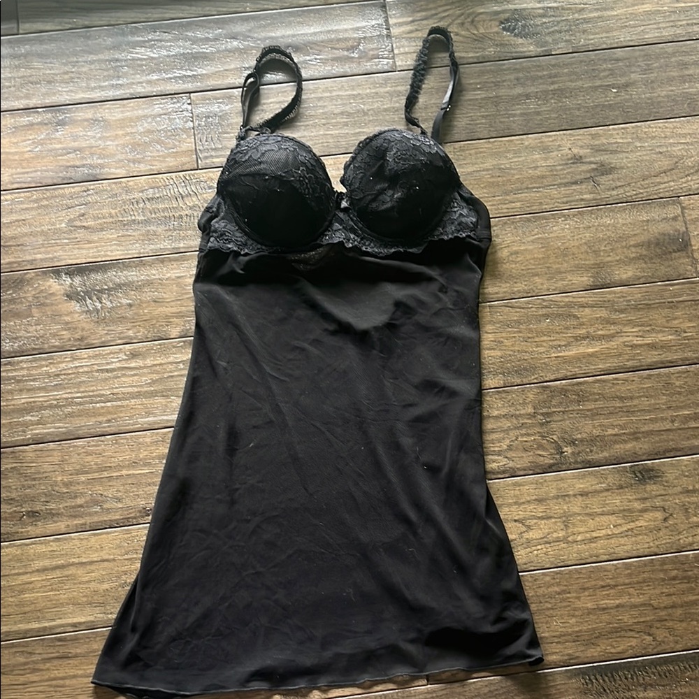 Elegant Black Lace Chemise